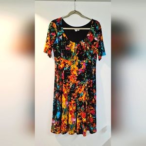 London Times Floral Midi Dress